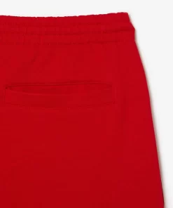 Lacoste Hosen & Shorts>Herren Jogger Shorts Aus Aufgerautem Bio-Baumwoll-Fleece Rot 240