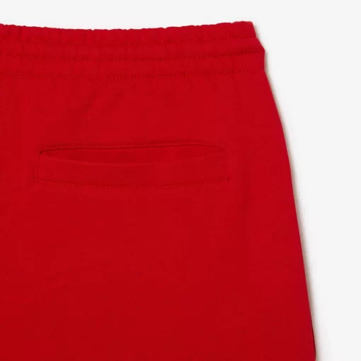 Lacoste Hosen & Shorts>Herren Jogger Shorts Aus Aufgerautem Bio-Baumwoll-Fleece Rot 240