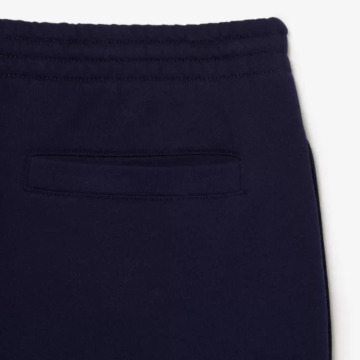 Lacoste Hosen & Shorts>Herren Jogger Shorts Aus Aufgerautem Bio-Baumwoll-Fleece Navy Blau 166