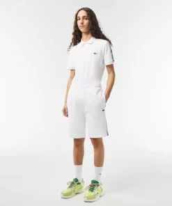 Lacoste Hosen & Shorts>Herren Jogger Shorts Aus Baumwoll-Flanell Weis 001