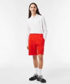 Lacoste Hosen & Shorts>Herren Jogger Shorts Aus Baumwoll-Flanell Rot S5H