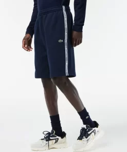 Lacoste Hosen & Shorts>Herren Jogger Shorts Aus Baumwoll-Flanell Navy Blau 166