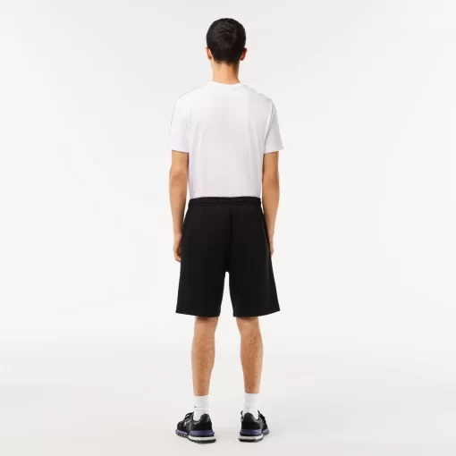 Lacoste Hosen & Shorts>Herren Jogger Shorts Aus Baumwoll-Flanell Schwarz 031