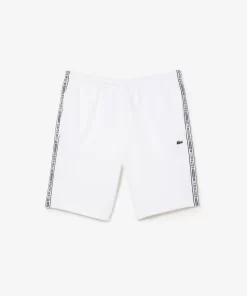 Lacoste Hosen & Shorts>Herren Jogger Shorts Aus Baumwoll-Flanell Weis 001