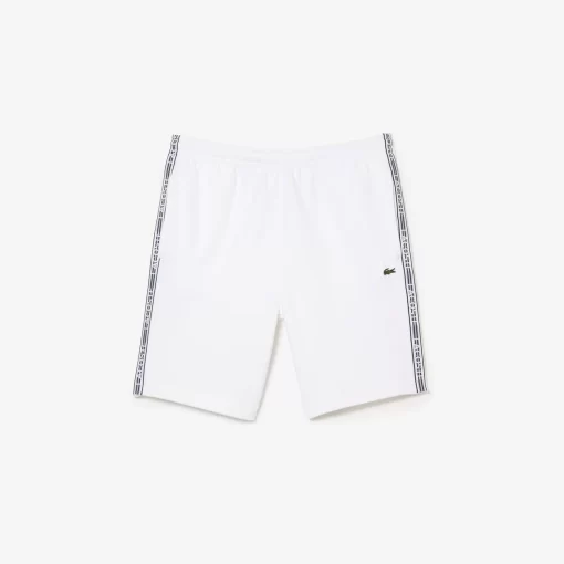 Lacoste Hosen & Shorts>Herren Jogger Shorts Aus Baumwoll-Flanell Weis 001