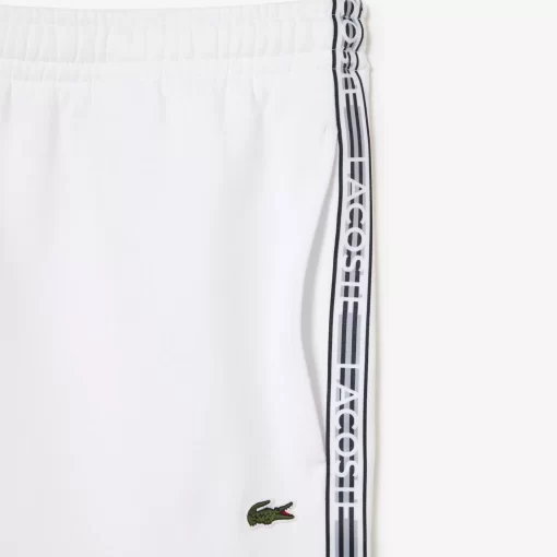 Lacoste Hosen & Shorts>Herren Jogger Shorts Aus Baumwoll-Flanell Weis 001