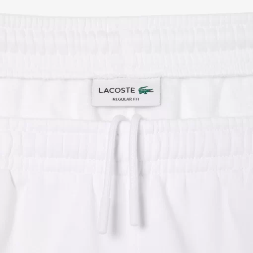 Lacoste Hosen & Shorts>Herren Jogger Shorts Aus Baumwoll-Flanell Weis 001