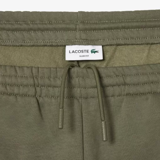 Lacoste Hosen & Shorts>Herren Jogger Trainingshose Aus Bio-Baumwollfleece Khaki Grun 316