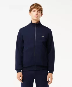 Lacoste Sweatshirts>Herren Jogger-Sweatshirt Aus Aufgerautem Fleece Navy Blau 166