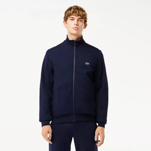 Lacoste Sweatshirts>Herren Jogger-Sweatshirt Aus Aufgerautem Fleece Navy Blau 166