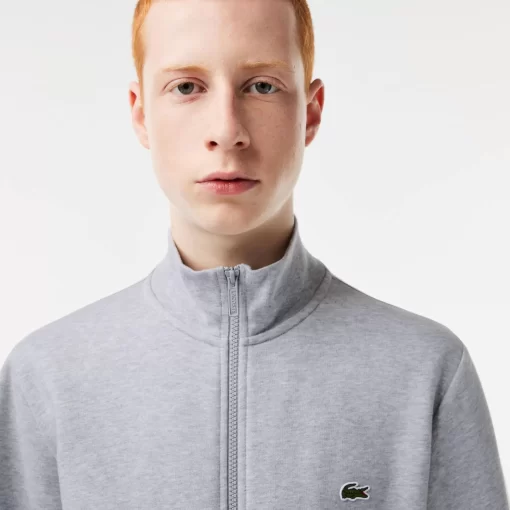 Lacoste Sweatshirts>Herren Jogger-Sweatshirt Aus Aufgerautem Fleece Heidekraut Grau Cca