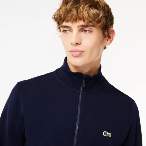 Lacoste Sweatshirts>Herren Jogger-Sweatshirt Aus Aufgerautem Fleece Navy Blau 166