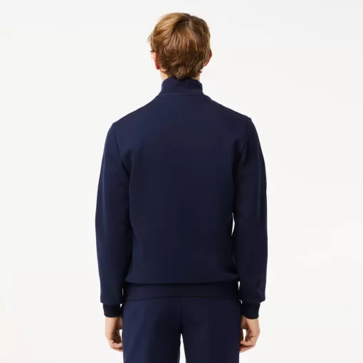 Lacoste Sweatshirts>Herren Jogger-Sweatshirt Aus Aufgerautem Fleece Navy Blau 166