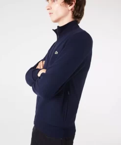 Lacoste Sweatshirts>Herren Jogger-Sweatshirt Aus Aufgerautem Fleece Navy Blau 166