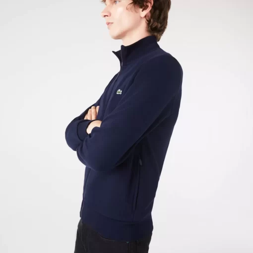 Lacoste Sweatshirts>Herren Jogger-Sweatshirt Aus Aufgerautem Fleece Navy Blau 166