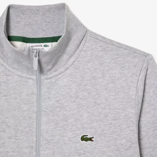 Lacoste Sweatshirts>Herren Jogger-Sweatshirt Aus Aufgerautem Fleece Heidekraut Grau Cca