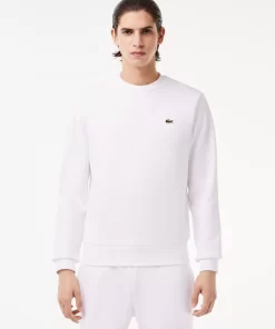 Lacoste Sweatshirts>Herren Jogger-Sweatshirt Aus Aufgerauter Baumwolle Weis 001