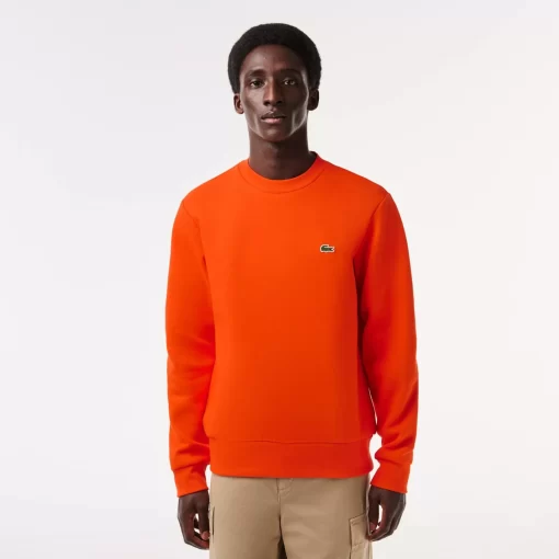 Lacoste Sweatshirts>Herren Jogger-Sweatshirt Aus Aufgerauter Baumwolle Orange Sji