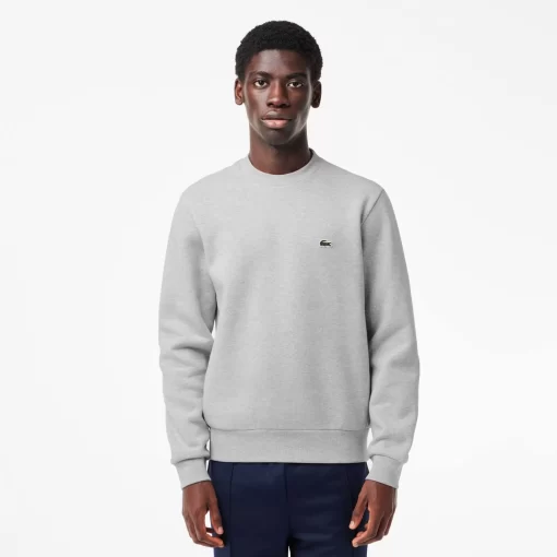 Lacoste Sweatshirts>Herren Jogger-Sweatshirt Aus Aufgerauter Baumwolle Heidekraut Grau Cca