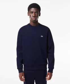 Lacoste Sweatshirts>Herren Jogger-Sweatshirt Aus Aufgerauter Baumwolle Navy Blau 166