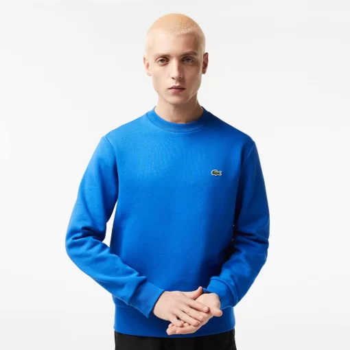 Lacoste Sweatshirts>Herren Jogger-Sweatshirt Aus Aufgerauter Baumwolle Konigsblau Kxb