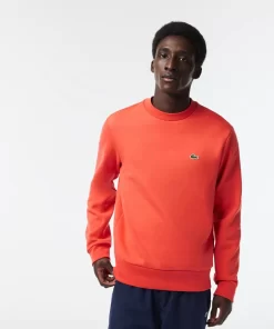 Lacoste Sweatshirts>Herren Jogger-Sweatshirt Aus Aufgerauter Baumwolle Orange 02K