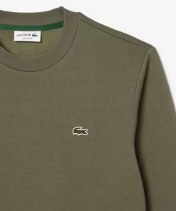 Lacoste Sweatshirts>Herren Jogger-Sweatshirt Aus Aufgerauter Baumwolle Khaki Grun 316