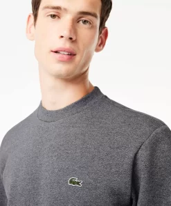 Lacoste Sweatshirts>Herren Jogger-Sweatshirt Aus Aufgerauter Baumwolle Dunkelgrau E8G