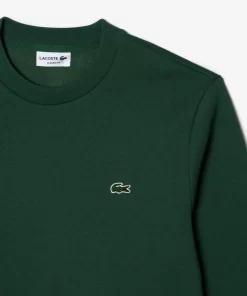 Lacoste Sweatshirts>Herren Jogger-Sweatshirt Aus Aufgerauter Baumwolle Dunkelgrun Smi