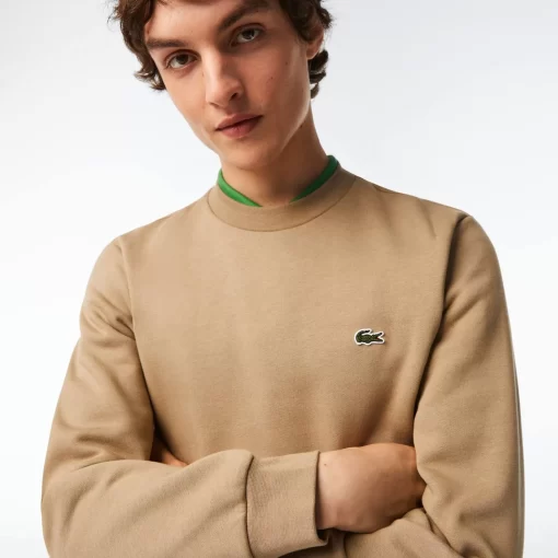 Lacoste Sweatshirts>Herren Jogger-Sweatshirt Aus Aufgerauter Baumwolle Beige Cb8