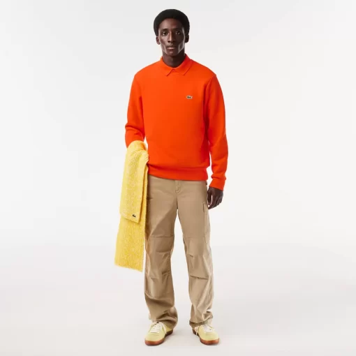 Lacoste Sweatshirts>Herren Jogger-Sweatshirt Aus Aufgerauter Baumwolle Orange Sji