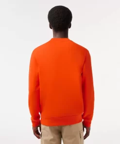 Lacoste Sweatshirts>Herren Jogger-Sweatshirt Aus Aufgerauter Baumwolle Orange Sji