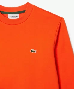 Lacoste Sweatshirts>Herren Jogger-Sweatshirt Aus Aufgerauter Baumwolle Orange Sji