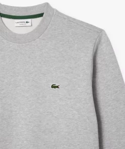 Lacoste Sweatshirts>Herren Jogger-Sweatshirt Aus Aufgerauter Baumwolle Heidekraut Grau Cca