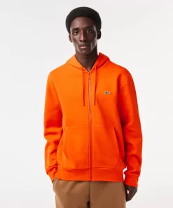 Lacoste Sweatshirts>Herren Jogger-Sweatshirt Mit Kangurutasche Aus Fleece Orange Sji