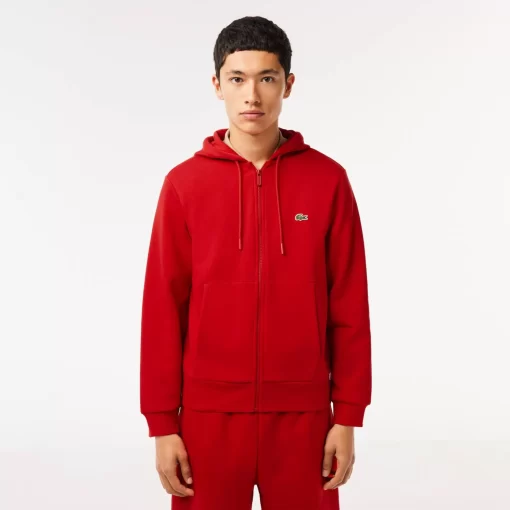 Lacoste Sweatshirts>Herren Jogger-Sweatshirt Mit Kangurutasche Aus Fleece Rot 240