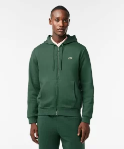 Lacoste Sweatshirts>Herren Jogger-Sweatshirt Mit Kangurutasche Aus Fleece Dunkelgrun Smi