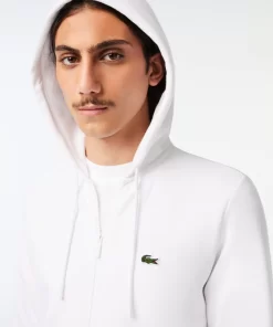 Lacoste Sweatshirts>Herren Jogger-Sweatshirt Mit Kangurutasche Aus Fleece Weis 001