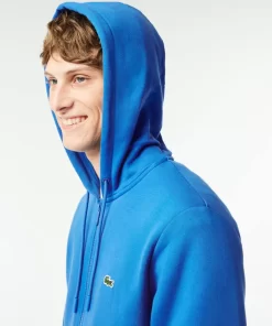 Lacoste Sweatshirts>Herren Jogger-Sweatshirt Mit Kangurutasche Aus Fleece Blau Siy