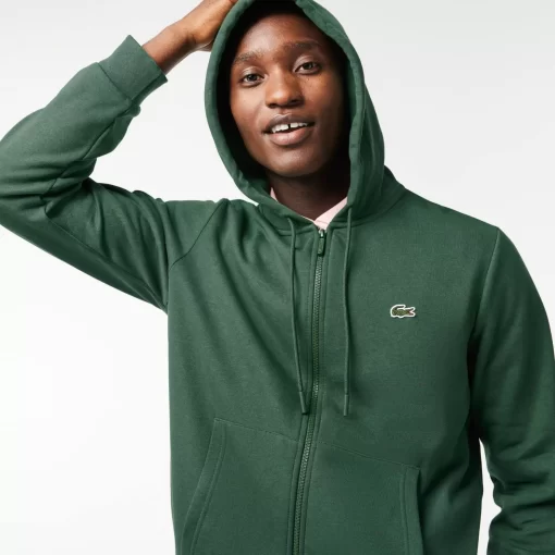 Lacoste Sweatshirts>Herren Jogger-Sweatshirt Mit Kangurutasche Aus Fleece Dunkelgrun Smi