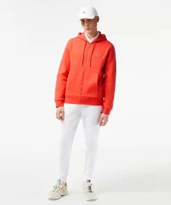 Lacoste Sweatshirts>Herren Jogger-Sweatshirt Mit Kangurutasche Aus Fleece Orange 02K