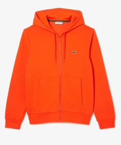 Lacoste Sweatshirts>Herren Jogger-Sweatshirt Mit Kangurutasche Aus Fleece Orange Sji