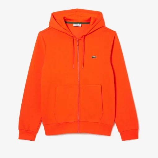 Lacoste Sweatshirts>Herren Jogger-Sweatshirt Mit Kangurutasche Aus Fleece Orange Sji