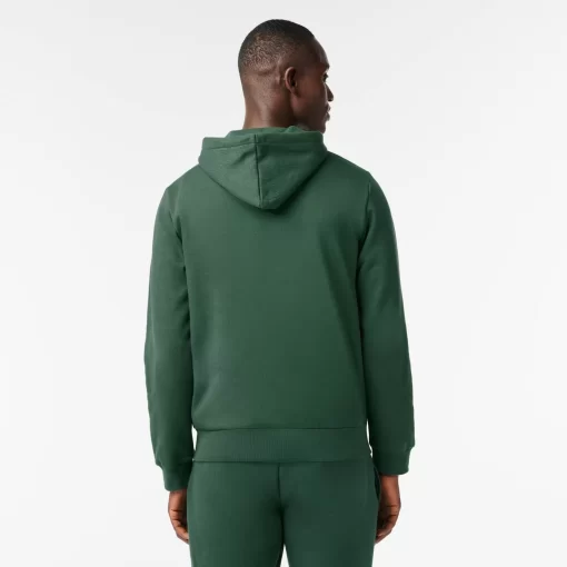 Lacoste Sweatshirts>Herren Jogger-Sweatshirt Mit Kangurutasche Aus Fleece Dunkelgrun Smi