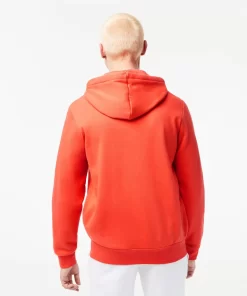 Lacoste Sweatshirts>Herren Jogger-Sweatshirt Mit Kangurutasche Aus Fleece Orange 02K