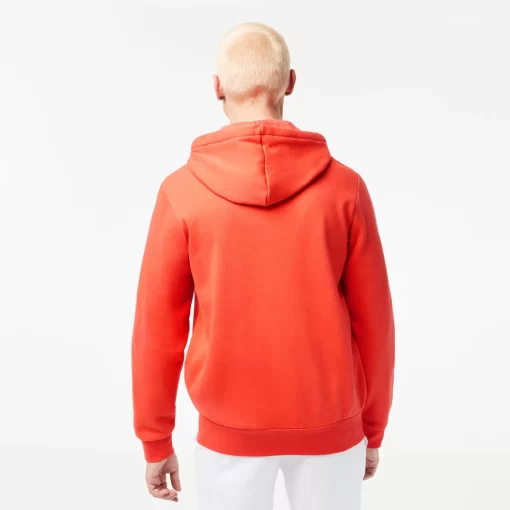 Lacoste Sweatshirts>Herren Jogger-Sweatshirt Mit Kangurutasche Aus Fleece Orange 02K