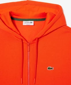 Lacoste Sweatshirts>Herren Jogger-Sweatshirt Mit Kangurutasche Aus Fleece Orange Sji