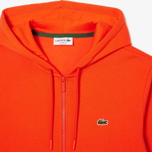 Lacoste Sweatshirts>Herren Jogger-Sweatshirt Mit Kangurutasche Aus Fleece Orange Sji