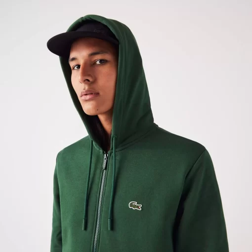 Lacoste Sweatshirts>Herren Jogger-Sweatshirt Mit Kangurutasche Aus Fleece Grun 132