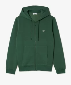 Lacoste Sweatshirts>Herren Jogger-Sweatshirt Mit Kangurutasche Aus Fleece Dunkelgrun Smi